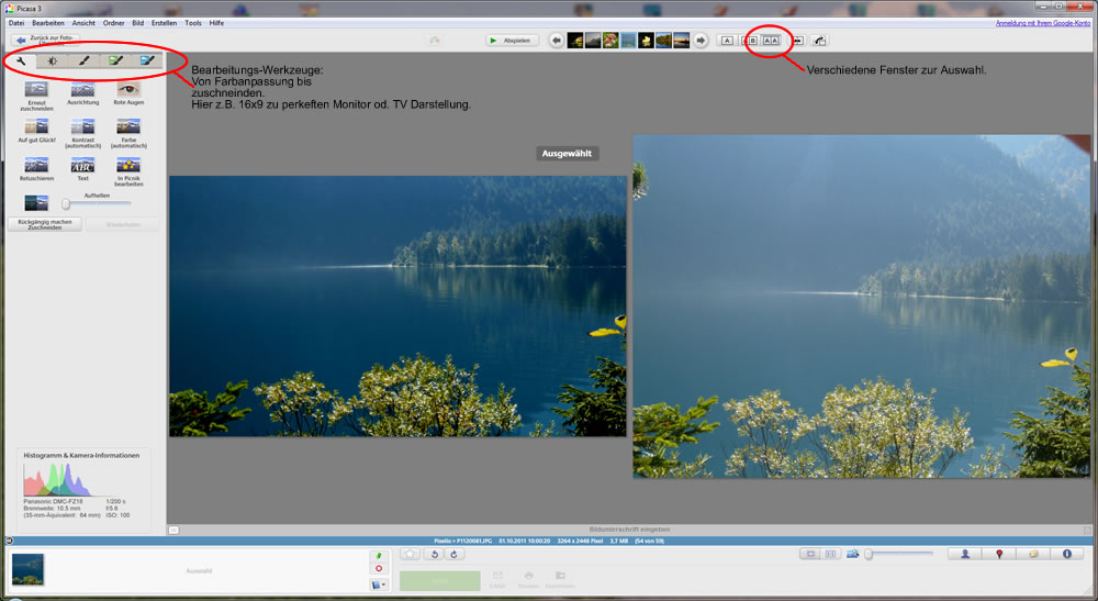 Picasa 3.9 neuen Funktionen – wie mit Googel+ verknüpfen?