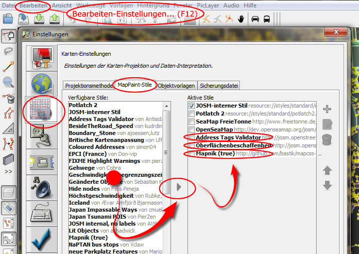 JOSM für Einsteiger: Teil 3 „Karten-Einstellungen“, eine Top Erweiterung.